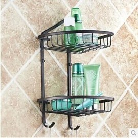 Towel Bars, 1pc High Quality Antique Brass Bathroom Shelf