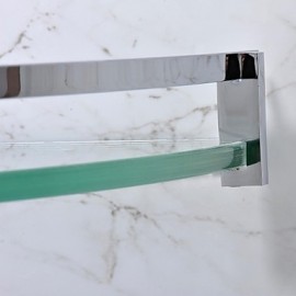 Towel Bars, 1pc High Quality Contemporary Stainless Steel Glass Bathroom Shelf