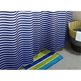 Shower Curtains Neoclassical Polyester Stripe Machine Made