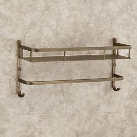 Towel Bars, 1pc High Quality Antique Brass Bathroom Shelf