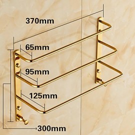 Towel Bars, 1 pc Contemporary Brass Towel Bar Bathroom