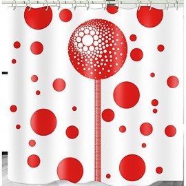 Shower Curtains & Hooks Contemporary Polyester Geometric Machine Made Waterproof