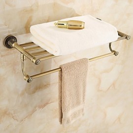 Towel Bars, 1 pc Antique Brass Bathroom Shelf Bathroom