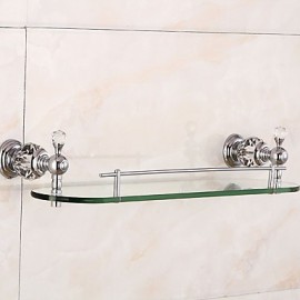 Towel Bars, 1 pc High Quality Brass Glass Bathroom Shelf Bathroom