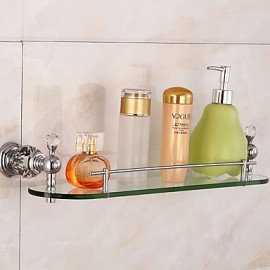 Towel Bars, 1 pc High Quality Brass Glass Bathroom Shelf Bathroom