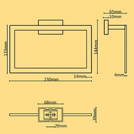 Towel Bars, 1 pc Contemporary Brass Towel Bar Bathroom