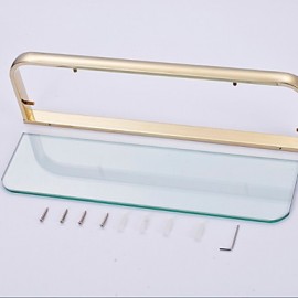 Towel Bars, 1 pc Contemporary Brass Bathroom Shelf Bathroom