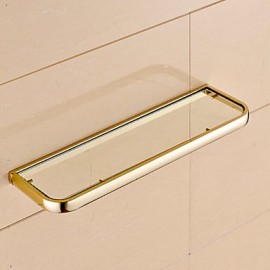 Towel Bars, 1 pc Contemporary Brass Bathroom Shelf Bathroom