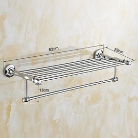 Towel Bars, 1 pc Contemporary Brass Stainless Steel Bathroom Shelf Bathroom