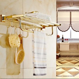 Towel Bars, 1 pc Contemporary Brass Bathroom Shelf Bathroom