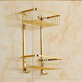 Towel Bars, 1 pc Contemporary Brass Bathroom Shelf Bathroom