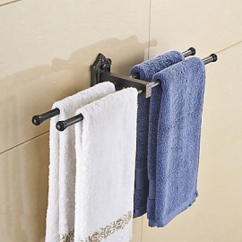 Towel Bars, 1 pc Neoclassical Zinc Alloy Towel Bar Bathroom