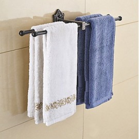 Towel Bars, 1 pc Neoclassical Zinc Alloy Towel Bar Bathroom