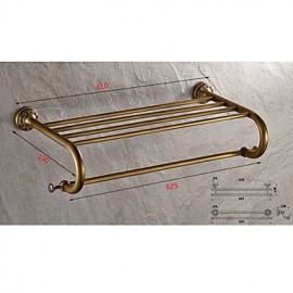 Towel Bars, 1 pc Antique Brass Bathroom Shelf Bathroom