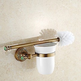 Towel Bars, 1 pc Antique Brass Toilet Brush Holder Bathroom