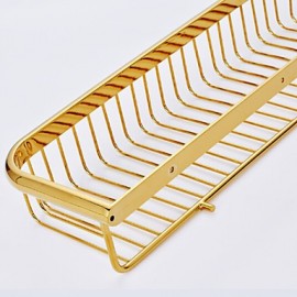 Towel Bars, 1 pc Neoclassical Brass Bathroom Shelf Bathroom