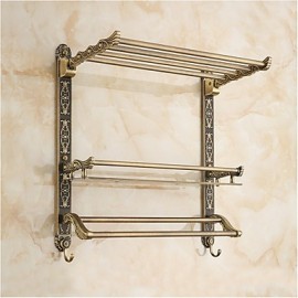 Towel Bars, 1 pc Neoclassical Zinc Alloy Bathroom Shelf Bathroom