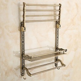 Towel Bars, 1 pc Neoclassical Zinc Alloy Bathroom Shelf Bathroom