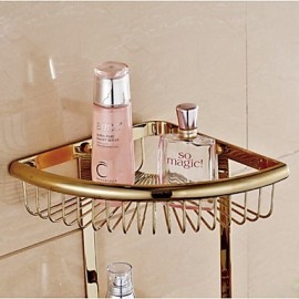 Bathroom Products, 1 pc Contemporary Brass Bathroom Shelf Bathroom