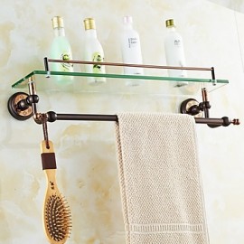 Towel Bars, 1 pc Neoclassical Brass Bathroom Shelf Bathroom