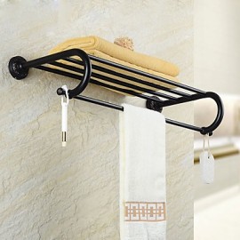 Towel Bars, 1pc High Quality Neoclassical Brass Bathroom Shelf Wall Mounted