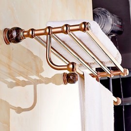 Towel Bars, 1 pc Contemporary Brass Bathroom Shelf Bathroom