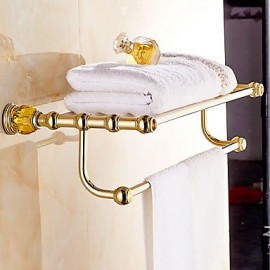 Towel Bars, 1 pc Contemporary Brass Bathroom Shelf Bathroom