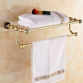 Towel Bars, 1 pc Contemporary Brass Bathroom Shelf Bathroom