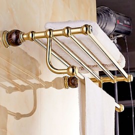 Towel Bars, 1 pc Contemporary Brass Bathroom Shelf Bathroom