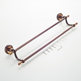 Towel Bars, 1 pc Neoclassical Brass Towel Bar Bathroom