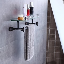 Towel Bars, 1pc High Quality Modern Contemporary Metal Bathroom Shelf Wall Mounted