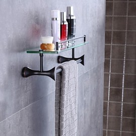 Towel Bars, 1pc High Quality Modern Contemporary Metal Bathroom Shelf Wall Mounted