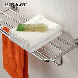 Towel Bars, 1pc High Quality Contemporary Stainless Steel Bathroom Shelf