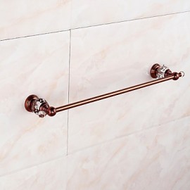 Towel Bars, 1 pc Crystal Modern Contemporary Brass Towel Bar Bathroom