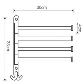 Towel Bars, 1pc High Quality Modern Metal Towel Bar Wall Mounted