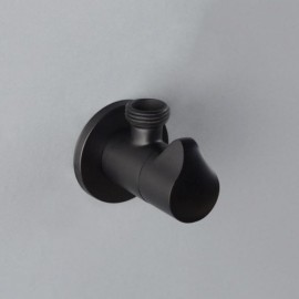 1 Piece Black Copper Two-Way Angle Valve