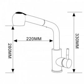 Stainless Steel Pull Out Kitchen Faucet Single Handle Faucet