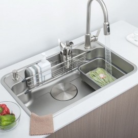 Brushed Stainless Steel Kitchen Sink Without/With Faucet