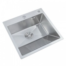 50*48Cm Brushed Stainless Steel Kitchen Sink With Soap Dispenser