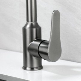 Stainless Steel Kitchen Faucet With Swivel Spout Height