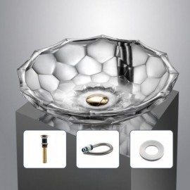 Round Glass Basin Diameter 46Cm For Bathroom