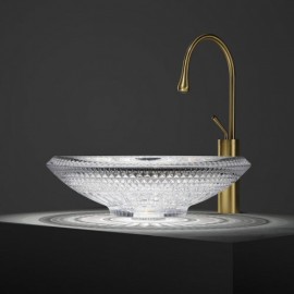 Simple Round Transparent Glass Basin For Bathroom