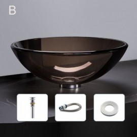 Round Countertop Sink In Tempered Bathroom Glass 2 Colors