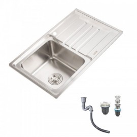 Mobile Stainless Steel Sink Single Bowl With Drainage Support