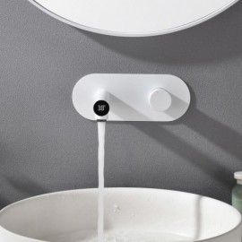 Wall-Mounted Copper Constant Current Basin Mixer Led Digital Display