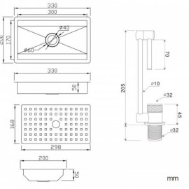 Black Brushed Stainless Steel Kitchen Sink With Optional Faucet Drain Cover