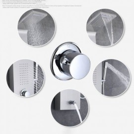 Thermostatic Shower Faucet In Stainless Steel For Bathroom 5 Functions