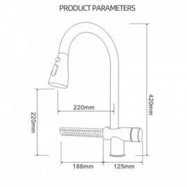 Constant Current Stainless Steel Pull-Out Kitchen Faucet