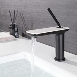 Black/Black And White Copper Basin Mixer For Bathroom