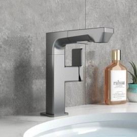 Basin Mixer In Gray/Black Copper With Led Digital Display